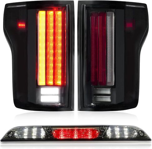 مصباح خلفي LED لسيارة Ford F-150 2015 2016 2017 2018 2019 2020، مجموعة الضوء الخلفي، غير مناسب لطراز 2019 XLT/Lariat & Blind Spot ومصباح LED من المصنع in Kuwait