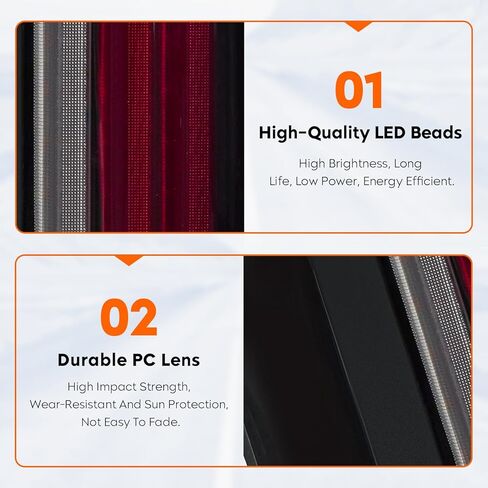 مصباح خلفي LED لسيارة Ford F-150 2015 2016 2017 2018 2019 2020، مجموعة الضوء الخلفي، غير مناسب لطراز 2019 XLT/Lariat & Blind Spot ومصباح LED من المصنع in Kuwait