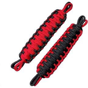 Paracord Door Strap for Jeep,Door Straps for Jeep Wrangelr CJ YJ TJ JK JKU JL,Door Limiting Strap,Hand Woven,Heavy Duty Door Check Strap,Black&Red