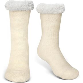 Slipper Fuzzy Socks For Women Fluffy Cozy Cabin Socks light yellow Winter Warm Soft Socks Cute Cozy Winter Socks With Grips Non Slip Fluffy Slipper Fuzzy Socks for Women Girls Christmas Gifts