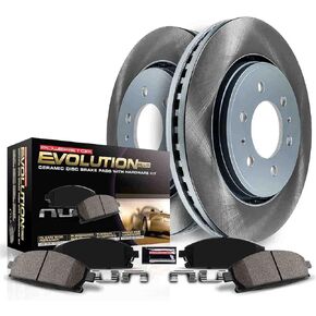 Power Stop SC7352 Front Brake Kit With Semi-Coated Brake Rotors and Ceramic Brake Pads & Hardware For Acura MDX Honda Ridgeline Pilot