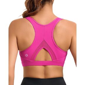 حمالات صدر رياضية للنساء من RUNNING GIRL، حمالة صدر رياضية مصبوبة عالية الدعم عالية التأثير من شبكة Racerback، حمالة صدر للجري
