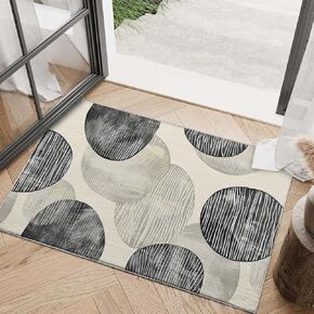 Area Rug 4x6 Boho Mid Century Modern Minimalist Aesthetic Large Carpet Non Slip Washable Indoor Rugs for Home Kitchen Living Room Bedroom Dining Room Office