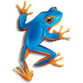 3" Blue Tree Frog Sticker Waterproof Pet Rainforest Amphibian Cute