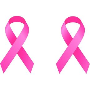 Rogue River Tactical Pack of 2 Best Large Pink Ribbon Support Breast Cancer Awareness Survivor Auto Decal Bumper Sticker Vinyl for Car Truck Van RV SUV Boat Window Women Mom Grandmother (2 Pack)