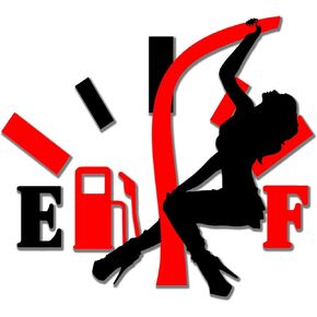 Hot Girl Funny car Stickers, High Gas Consumption Decal, Fuel Gage Empty Vinyl Reflective dent fix Sticker and Decal, Beauty Stickers for Jeep Men Van Trucks Motorcycle Laptop Skateboard Luggage Water