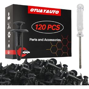 OTUAYAUTO Plastic Bumper Rivet Clips - Replacement for Rhino 450 660 700 Grizzly 600 ATV Body Fender Hood Fuel Tank Panel Push Fastener Rivet Screw Clips with Screwdriver