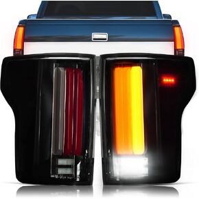 LED Tail Light Assembly Fit for Ford F150 F-150 2015-2020 Incandescent/Halogen Type without Blind Spot, Driver and Passenger Side Taillights, Smoke Lens