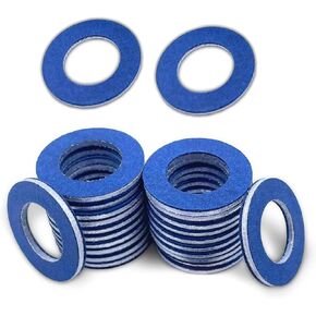 12 PCS Car Oil Drain Screw Gasket, Engine Sump Oil Drain Plug Sealing Gasket, Tight Fit Leak-proof Replacement Part 90430-12031, Compatible with Crown Camry Highlander Corolla (Blue)