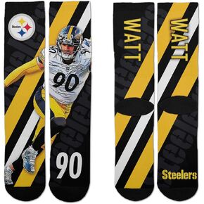 For Bare Feet NFL Adult Player Stripe Sock - Premium Quality Poly Spandex Blend - Unisex- Stay Comfortable