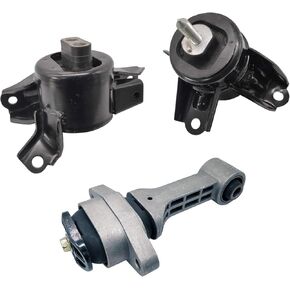 StanceMagic - 3pcs Motor Mounts Set Kit Compatible with Hyundai Kia 11-17 Elantra 1.8L, 12-14 Accent 1.6L, 12-17 Veloster 1.6L, 14-16 Forte 1.8L, 14-16 Forte Koup 1.6L - Engine Mounts