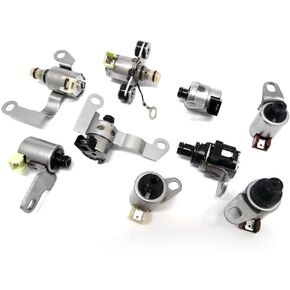 9pcs Transmission Solenoids OE 09A 09B JF506E RE5F01A Transmission Shift Solenoid Set Fits for 2002-2008 Jetta 2.0L, Fits for 2003-2007 Mondeo 2.0L (Refurbished Parts)