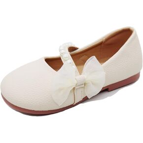 Girls Ballet Flats Toddler Dress Shoes Mary Jane Princess Flower Girls Flats Wedding Party School Shoes for Little Kid/Big Kid