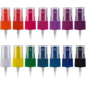 Hydior Essential Oil Spray Bottle Tops, Fine Mist Sprayer for 5ml and 15ml EO Bottles, Pack of 14, Rainbow