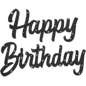 Yousoontic Glitter Happy Birthday Sign Happy Birthday Wooden with Painted Cutout Happy Birthday Letters Happy Birthday Sign for Backdrop for Glitter Decoration Backdrop Wall Photo Prop(Gold)