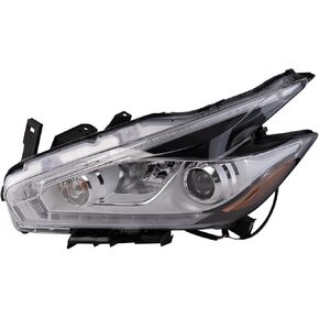 TRQ Left Headlight Assembly Drivers Side Compatible with 2015-2016 Nissan Murano NI2502232