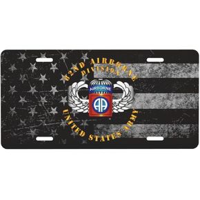 82nd Airborne Division License Plate Aluminum License Plate Decorative License Plate License Plate Cover