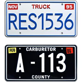 Celebrity Machines Toy Story + Cars | RES1536 + A-113 | Metal Stamped License Plates