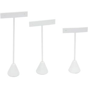 T-Shape Style Earring Display (White) - 6.75" - Pack of 3