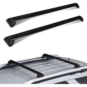 DNA MOTORING PT-ZTL-8040 Pair Aluminum Car Roof Rack Cross Bars Compatible with 02-07 Saturn Vue,Black