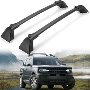 Roof Rack Cross Bars Compatible with 2021-2024 Ford Bronco Sport Base & Bigbend with Raised Side Rails, Aluminum Roof Rails Cross Bars Fit for Rooftop Cargo Carrier Luggage Kayak Canoe Bike Snowboard