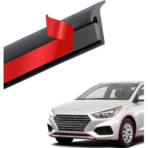 YAKEFLY 16.5Ft Automotive Sealing Strip,Self Adhesive Auto Rubber Weather Draft Seal Strip Car Windshield Edge Moulding Sealing Strip Protector Trim,T Type Car Weather Stripping Weatherstrip (6x10mm)