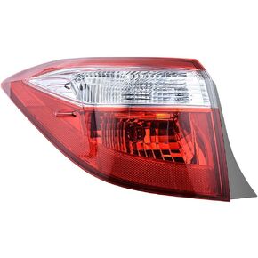 Left Driver Side Outer Turn Housing Cover Signal Rear Tail Light Assembly LH Compatible with 2014 2015 2016 Toyota Corolla