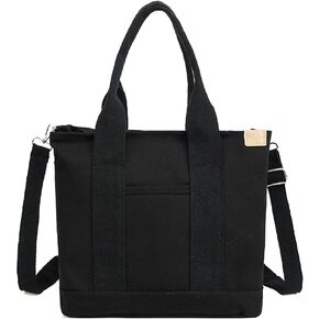 Canvas Tote Bag for Women Large Capacity Multi-Pocket Handbag Crossbody bag Satchel Bag