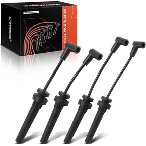 A-Premium Ignition Spark Plug Wires Set of 4 Compatible with Dodge Grand Caravan Neon & Chrysler Sebring Cirrus Voyager & Mitsubishi Eclipse & Eagle Talon & Plymouth