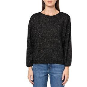 Tommy Hilfiger Women's Waffle Long Sleeve Lurex Knit Sportswear Top