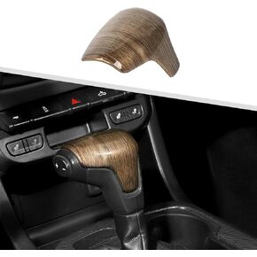 Jimen Gear Shift Knob Cover Trim Fit for Chevrolet Colorado 2014-2022 / GMC Canyon 2014-2022 (Wood Grain)