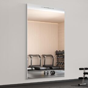 brisafe 71" X 40" Gym Mirror - Full Length Wall Mirror for Gyms, Dance Studios, Home and Yoga - Easy Installation, Ultra Light Shatterproof Nano Miorror Reduces 60% Commercial Insurance Costs, 5LB