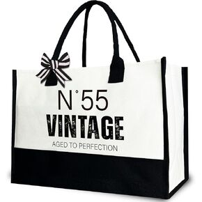 55th Birthday Tote Bag for Women, Vintage 1969 Canvas Tote Bag, 12x17 inch