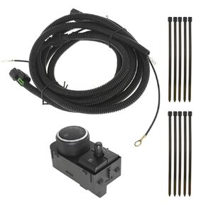 Headlight Fog Light Switch & Fog Light Wiring Harness Kit Replaces 19170439 25858705 Replacement for Silverado Sierra 1500 2500 3500 2007-2014