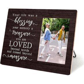 shupai Sympathy Gift Wood Picture Frame-8x10 Inch, Memorial Picture Frame for Loss of Loved One, Remembrance Gift for Loss, Wooden Picture Frames for Loved One In Heaven, Holds 4 x 6 Inch Photo-9