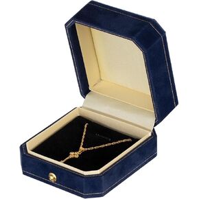 Velvet Jewelry Gift Boxes Necklace Pendant Box Earring Jewelry Storage Display Case Couple Bracelet Box for Wedding Engagement Birthday
