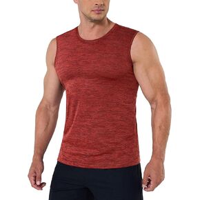 MAGCOMSEN Men's Tank Top Quick Dry Summer Workout Muscle Sleeveless Shirts Beach Bodybuilding
