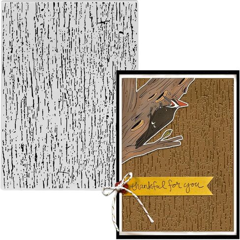 ABTOLS Tree Embossing Folders for Card Making, 3D Plastic Embossing Folder Branch Background Embossing Template Paper Crafts Plastic Textured Impressions for Card Making Scrapbooking in Kuwait