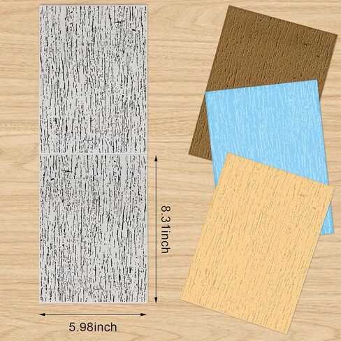 ABTOLS Tree Embossing Folders for Card Making, 3D Plastic Embossing Folder Branch Background Embossing Template Paper Crafts Plastic Textured Impressions for Card Making Scrapbooking in Kuwait
