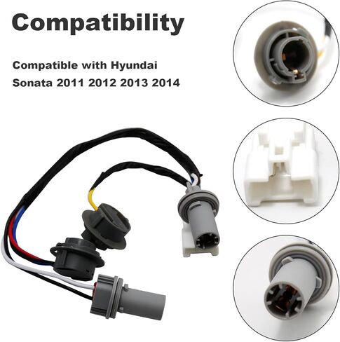 UOIENRT 92450-3Q000 8 مصابيح هالوجين، حامل مصباح خلفي واستبدال الأسلاك لشركة Hyundai Sonata 2011 2012 2013 2014، خلفي، خارجي in Kuwait