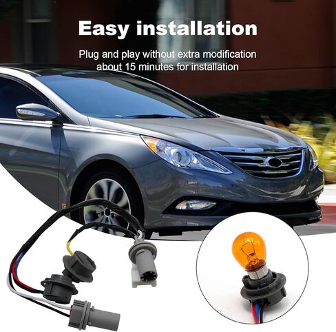 UOIENRT 92450-3Q000 8 مصابيح هالوجين، حامل مصباح خلفي واستبدال الأسلاك لشركة Hyundai Sonata 2011 2012 2013 2014، خلفي، خارجي in Kuwait