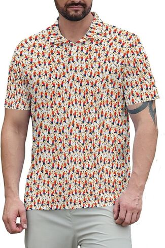 Funny Mens Golf Shirt Moisture Wicking Quick Dry Print Performance Short Sleeve Collared Polo Shirts for Men in Saudi Arabia