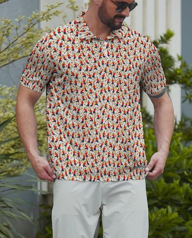 Funny Mens Golf Shirt Moisture Wicking Quick Dry Print Performance Short Sleeve Collared Polo Shirts for Men in Saudi Arabia