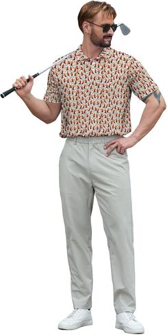 Funny Mens Golf Shirt Moisture Wicking Quick Dry Print Performance Short Sleeve Collared Polo Shirts for Men in Saudi Arabia