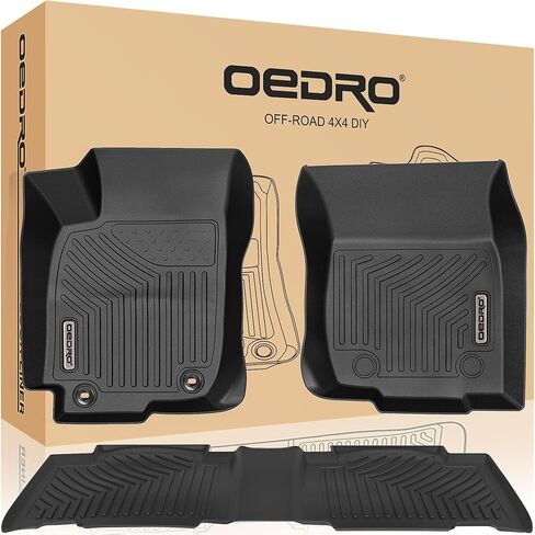 سجادات أرضية OEDRO لسيارة Toyota RAV4 2025-2019 (تشمل الهجين) مجموعة كاملة، بطانات أرضية TPE لجميع الأحوال الجوية لغطاء المقعد الخلفي RAV4 ملحقات سجاد مسند الظهر وبطانة البضائع in Saudi Arabia