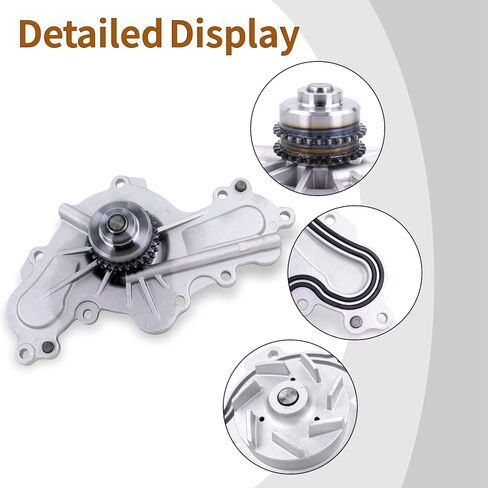 مضخة مياه متوافقة مع 2011-2019 Ford Explorer Edge Fusion Flex Taurus Lincoln MKS MKZ MKT MKX MAZDA 6 CX-9 (ث/ضرس صف مزدوج، محرك 3.5 لتر 3.7 لتر) استبدال #AW6348 in Kuwait