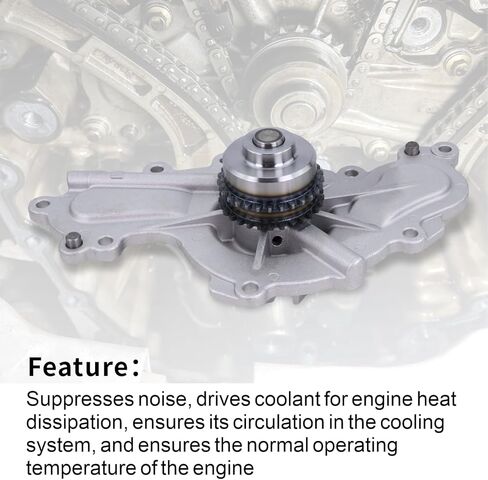 مضخة مياه متوافقة مع 2011-2019 Ford Explorer Edge Fusion Flex Taurus Lincoln MKS MKZ MKT MKX MAZDA 6 CX-9 (ث/ضرس صف مزدوج، محرك 3.5 لتر 3.7 لتر) استبدال #AW6348 in Kuwait