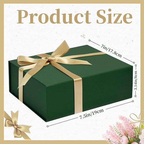 Large Gift Box with Lids 10x10x10 Inches, Ribbon& Cut Paper Shred with Card, for Birthdays, Graduations, Anniversaries, Christmas, Halloween, Valentine's Day in Kuwait
