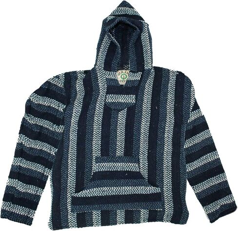 Baja Joe Eco-Friendly Woven Striped Pullover Baja Hoodie in Saudi Arabia