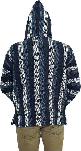 Baja Joe Eco-Friendly Woven Striped Pullover Baja Hoodie in Saudi Arabia